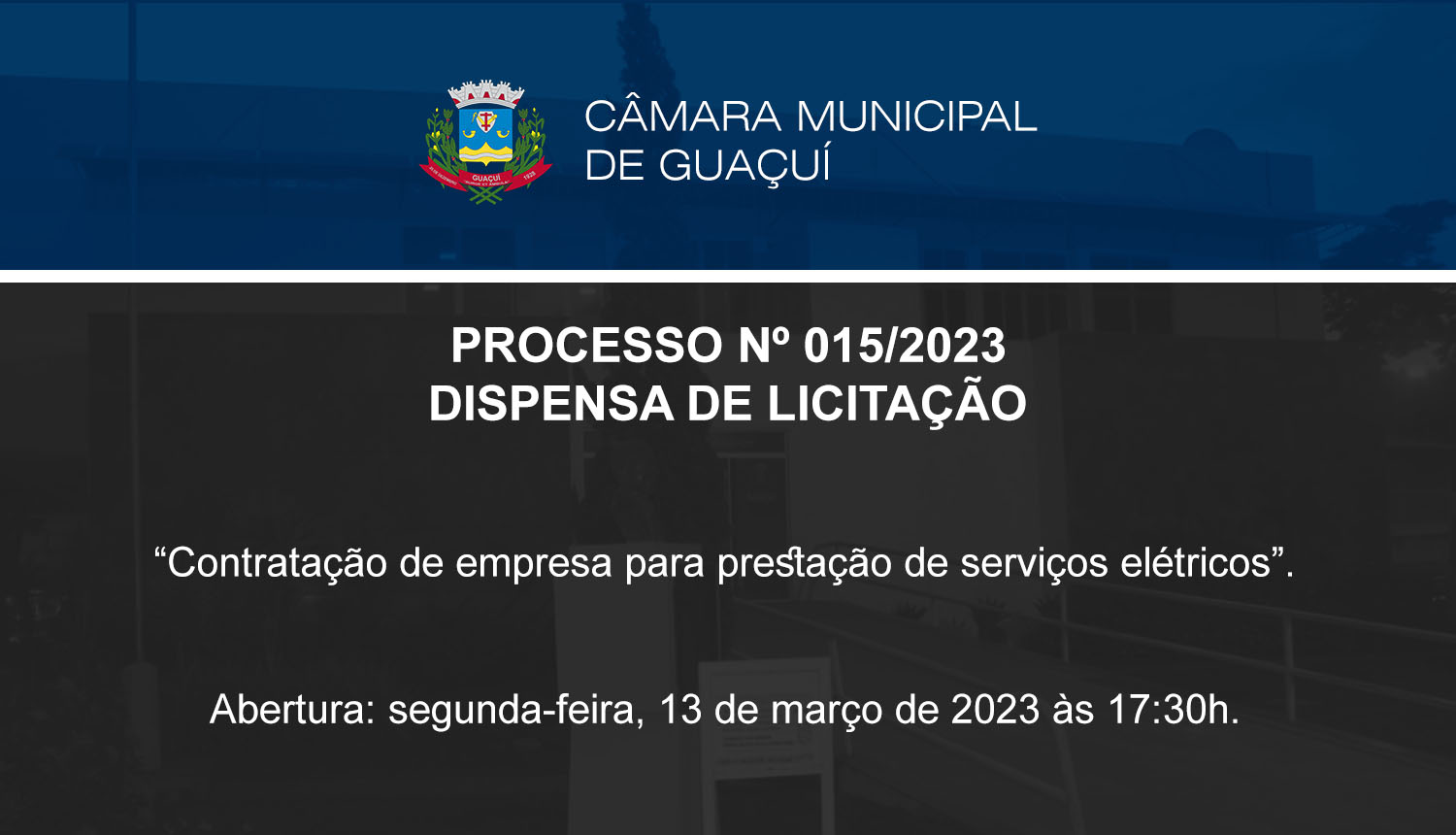 DISPENSA DE LICITAÇÃO.